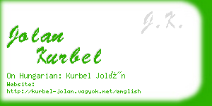 jolan kurbel business card